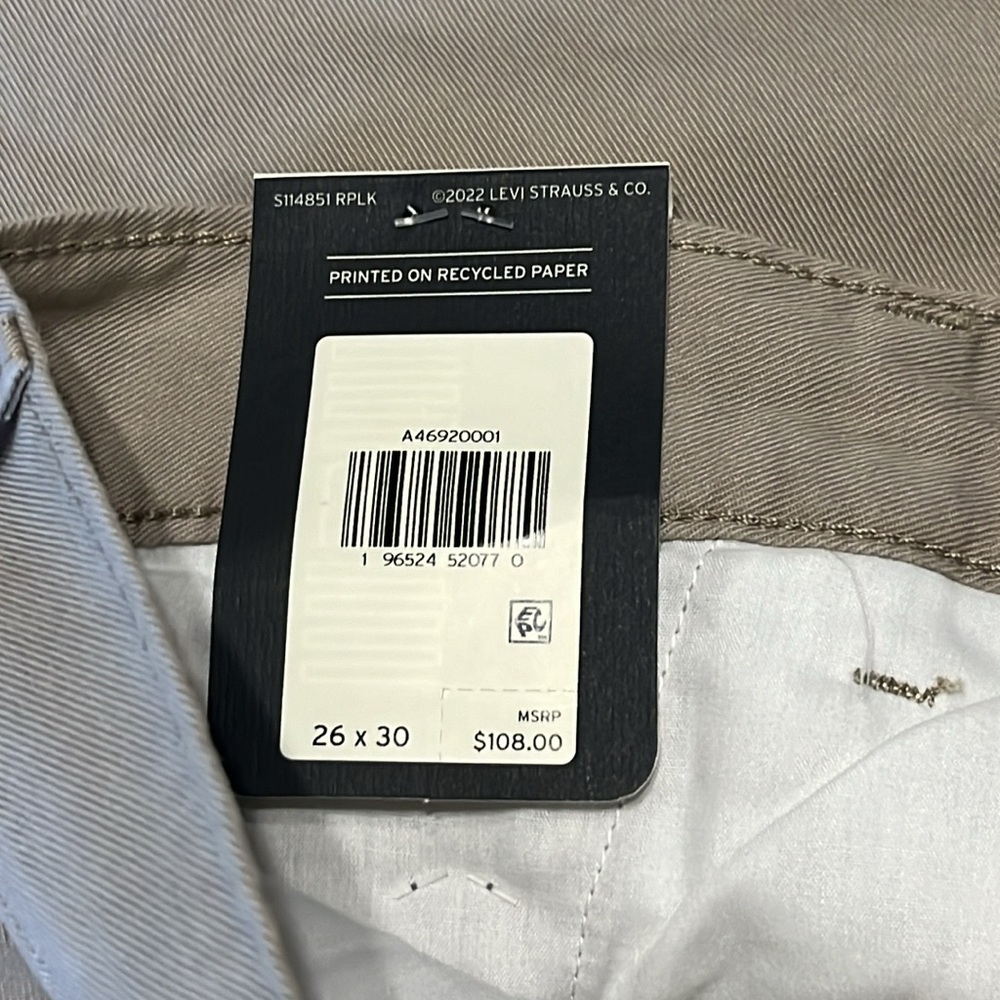 Levi's High Rise Pleated Baggy Trousers in Cobblestone Neutral VARSITY PREP NWT - Picture 9 of 16